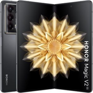 HONOR Magic V2 Standard Edition Dual SIM 512GB ROM + 16GB RAM (GSM | CDMA) Factory Unlocked 5G Smartphone (Midnight Black) - International Version