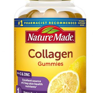 Nature Made, Gomitas de colágeno, 100 mg de colágeno hidrolizado, ayuda a mantener la piel sana; sin gluten, limón, 60 unidades