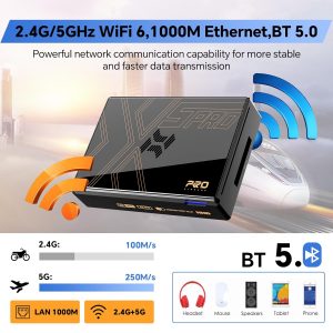 Kinhank Super Console X5 PRO Retro Gaming Console with 16,000+ Games,Android 12.0 OS, Emulator Consoles,8K UHD Output, AV1, WiFi 6 BT 5.0, RK3588S Chipset, Wireless Controller Included