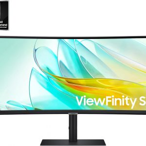 Samsung 34” ViewFinity S65UC, Ultra-WQHD, 100Hz, AMD FreeSync™ HDR10, Monitor curvo con altavoces incorporados, USB-C, interruptor KVM, LS34C654UANXGO, 2025