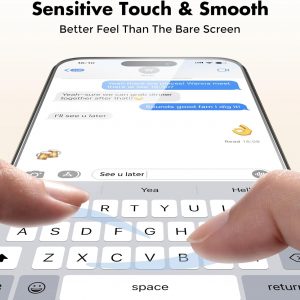 UNBREAKcable Shatterproof Tempered Glass Screen Protector for iPhone 15 Pro [3-Pack] [Easy Installation Frame] [9H Hardness] [99.99% HD Clear][Bubble Free] for Apple 6.1”