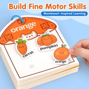 Libro Ocupado Montessori de Clasificación de Colores para Niños Pequeños de 2 a 4 años, Actividades Educativas de Aprendizaje Preescolar para Niños, Juegos Sensoriales de Habilidad Motora Fina