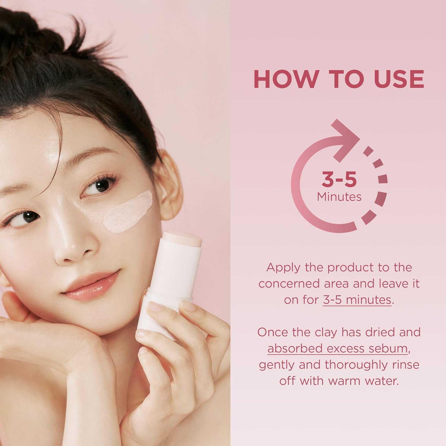 SKIN1004 Máscara de Barra de Arcilla Rápida Poremizing 27g, 0.95oz, Tratamiento Facial Coreano para Minimización de Poros, Máscara de Arcilla Rosa con Sal Rosa del Himalaya y Centella de Madagascar