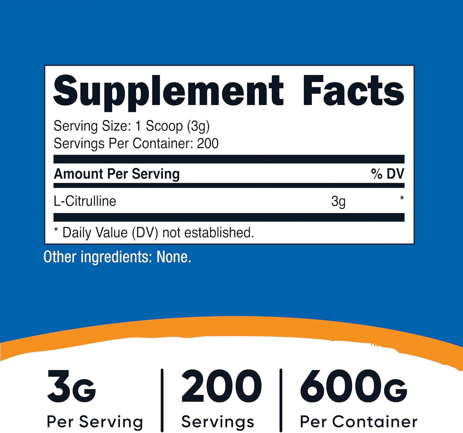 Nutricost L-citrulina pura (base) en polvo (21.16 oz)