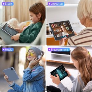 Winsing Android Tablet 10 Inch, Android 15 Tablets 2025 for Adults, Octa-Core, 12GB RAM,128GB Storage(2TB Expandable), Large Touch Screen Tablet with 10H Battery Life,WiFi & Bluetooth 5.0, Haze Blue