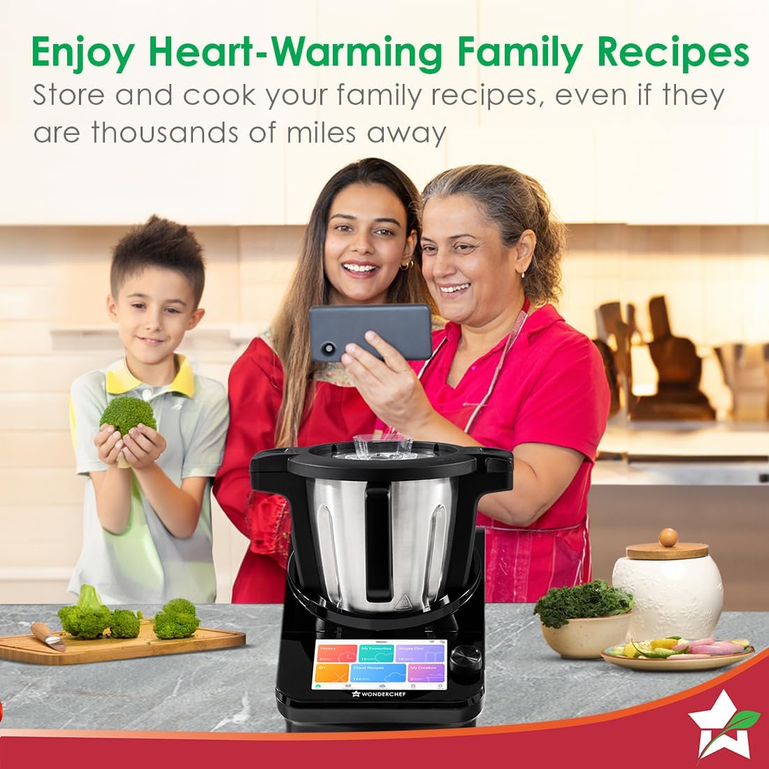 Wonderchef Chef Magic | Robot de cocina todo en uno para cocina india e internacional | Cortar automático, saltear, revolver, amasar... | Aplicación móvil | Recetas del chef Sanjeev Kapoor | Garantía