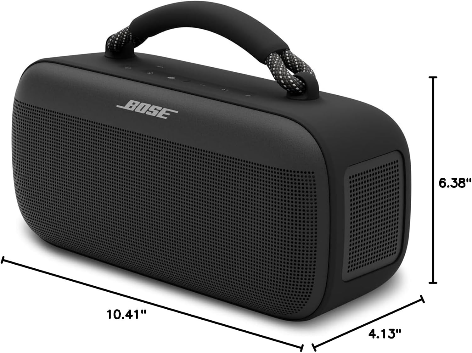 Bose SoundLink Max Bluetooth Speaker - Portable Wireless Party Speaker, IP67 Waterproof, Rope Handle, Up to 20 Hours of Playtime, USB-C, Built-in 3.5mm AUX Input, Black