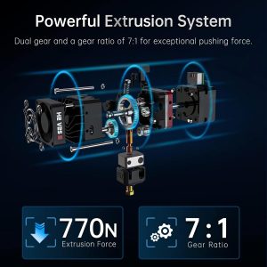 BIQU H2 V2S Dual Gear Extruder Upgrade H2 Extruder 3D Printer Direct Extruder 1.75mm Filament BIQU BX Creality Ender & CR Series Printers, Anycubic Mega S, Geeetech Printers and Prusa I3 DIY Kits