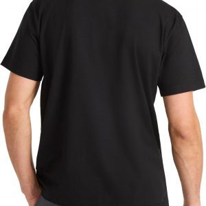 Reebok Mens Short Sleeve Crewneck Embroidered T-Shirt, Standard Fit, Lightweight Stretch Cotton Fabric