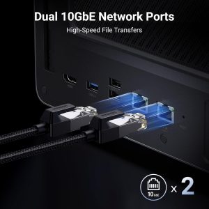 UGREEN NASync DXP6800 Pro 6-Bay Desktop NAS Bundle with 6.6FT 8K HDMI Cable Certified