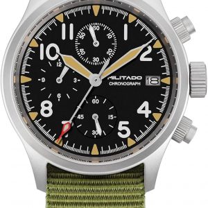 TACTICAL FROG Militado ML1868 39mm Military Chronograph Watch Sapphire Crystal VK61/VK67 Quartz Watches for Men C3 / BGW9 Luminous 100M Waterproof