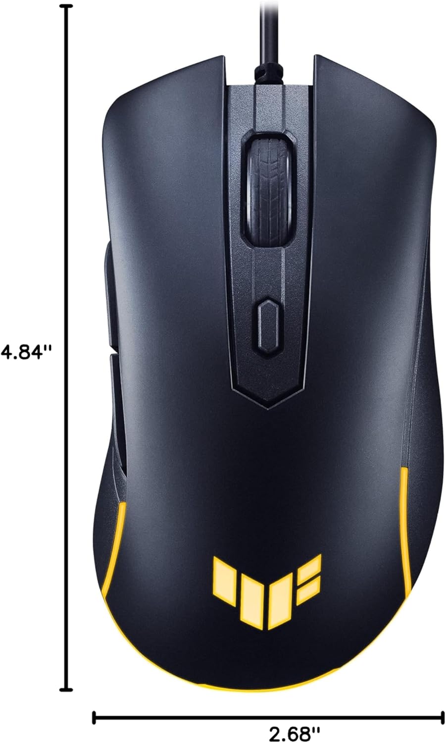 ASUS TUF Gaming M3 Gen II - Ratón USB con cable para juegos, ergonómico para diestros, ligero de 2.08 oz, 8K DPI, resistencia al polvo y al agua IP56, protección antibacteriana, 6 botones programables, soporte para PC/Mac, color negro