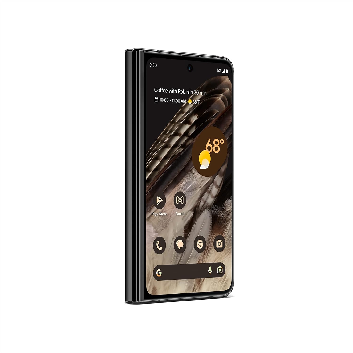 Google Pixel Fold - Smartphone Android 5G desbloqueado con lente teleobjetivo y lente ultraancha - Pantalla plegable - Batería de 24 horas - Obsidiana - 256 GB