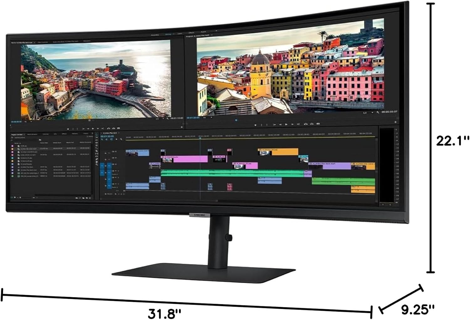Samsung 34” ViewFinity S65UC, Ultra-WQHD, 100Hz, AMD FreeSync™ HDR10, Monitor curvo con altavoces incorporados, USB-C, interruptor KVM, LS34C654UANXGO, 2025