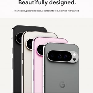 Google Pixel 9 Pro XL - Unlocked Android Smartphone, Triple Rear Camera System, 24-Hour Battery, and 6.8" Super Actua Display - Porcelain - 128 GB (Renewed)