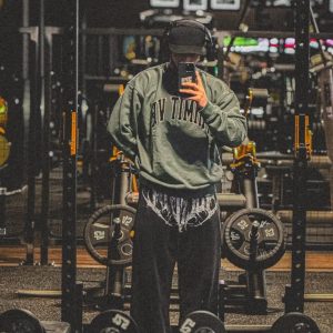 Men's Graphic Baggy Sweatpants Men Gym Pants Stretchy Casual Athletic Joggers with Pockets for Workout Training