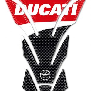 labelbike - 3D Sticker Motorcycle Tank Pad Protection and Decoration in Resin Compatible with Ducati Corse
