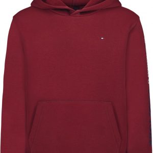 Tommy Hilfiger Sudadera con capucha de manga larga de forro polar para niños