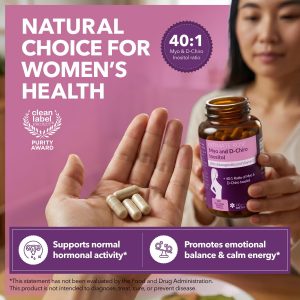 Intimate Rose Myo-Inositol & D-Chiro Inositol Supplement for Women - Hormone Balance & Ovarian Support for Women - Ideal 40:1 Ratio, Vitamin D3 + Ashwagandha