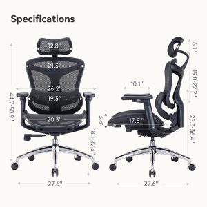 SIHOO Doro C300 Silla de oficina ergonómica con reposabrazos 3D ultra suaves, soporte lumbar dinámico para silla de oficina en casa, silla de escritorio con respaldo ajustable, silla giratoria grande