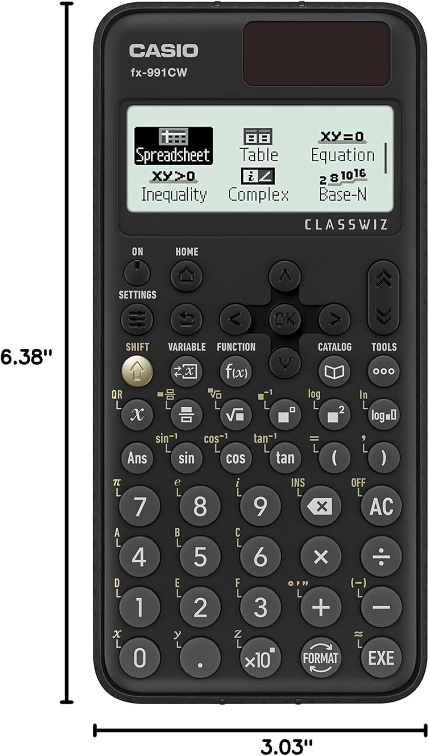 Casio fx-991CW– Advanced Scientific Calculator with High-Res 4-Tone Display | Natural Textbook Display | 540+ Functions, Numeric Calculus, Matrix Solver | Ideal for Engineering, Science & Exams