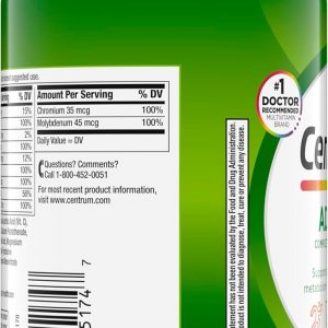 Centrum Adult Multivitamin/Multimineral Supplement with Antioxidants, Zinc, Vitamin D3 and B Vitamins, Gluten Free, Non-GMO Ingredients - 200 Count