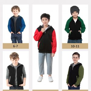 ZITY Boys Zip Up Hoodie Fleece Jacket Kids Sherpa Lined Sweatshirts Outerwear Unisex Warm Winter Coat 6-15 Years Old
