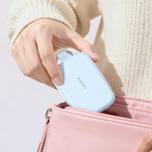 RORRY Cargador portátil, batería de poder portátil de 5000mAh con cables incorporados, paquete de batería de llavero de viaje para iPhone 17/16/15/14/13/12, para AirPods 2/3/4/Pro, Verde