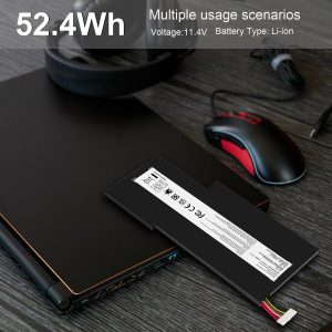BTY-M6K Laptop Battery for MSI Stealth Pro GF63 GF65 GF75 GS63VR GS73VR 7RG 7RG-005 Thin 8RB 8RC 8RD 8RD-031TH 8RC 8RF 8SC 8RX Thin WS63 8SK WP65 WF65 WF75 MS-16K3 MS-17B4 MS-16W1 MS-16R1