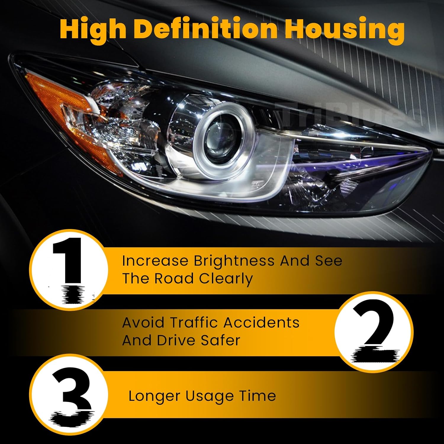Headlights Replacement for 2013 2014 2015 2016 Mazda CX-5, Headlight Clear Lens Left Driver Side Front Head Light Headlamp for 2013-2016 Mazda CX-5