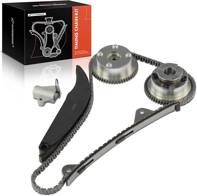 A-Premium 6PCS Engine Timing Chain Kit W/Sprocket & Tensioner & Guide Compatible with Hyundai Elantra 2011-2013, Elantra GT 2013 & Kia Soul 2012-2014 - DOHC, 1.8L 2.0L