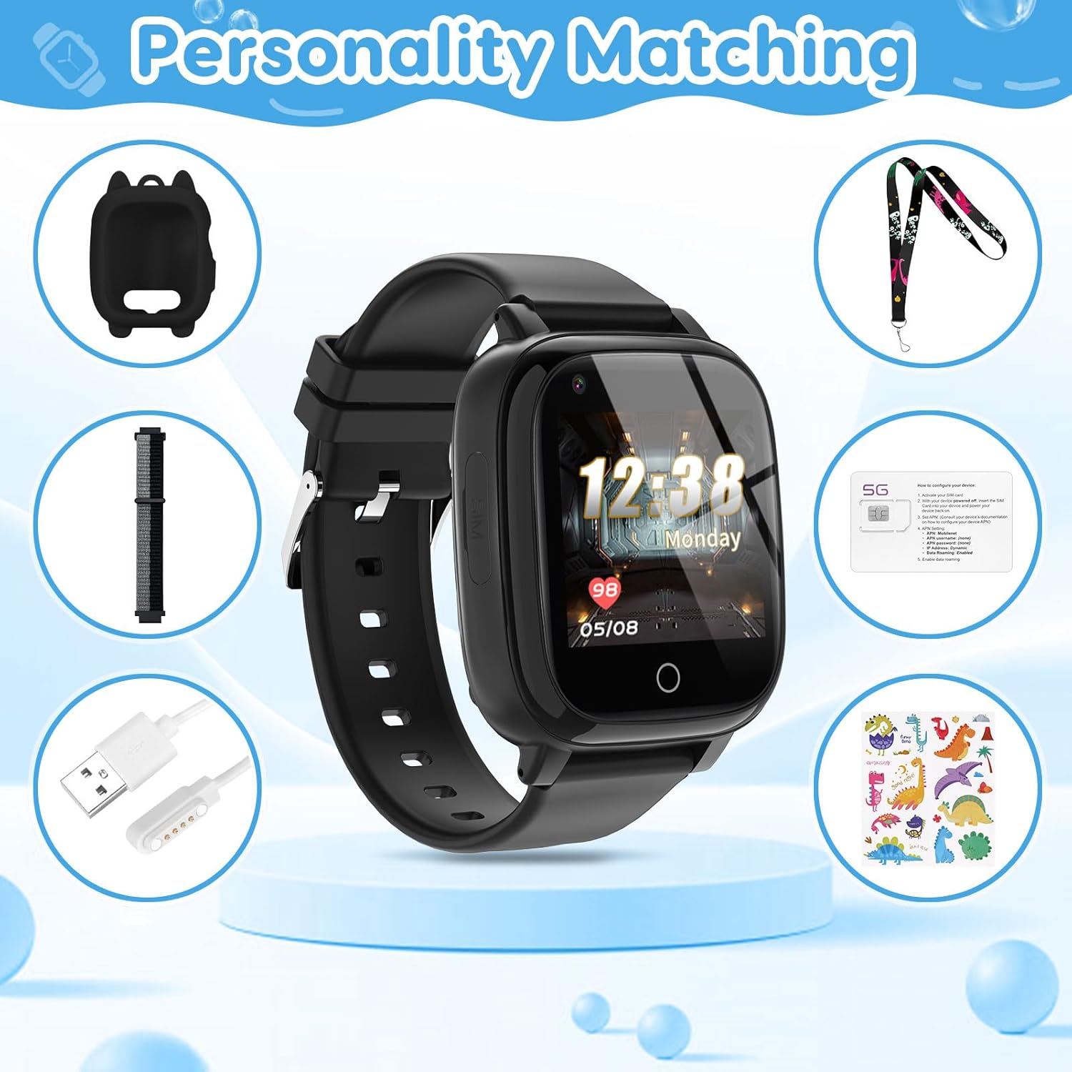 cjc 4G Smart Watch for Kids with GPS Tracker, Globally Applicable ...