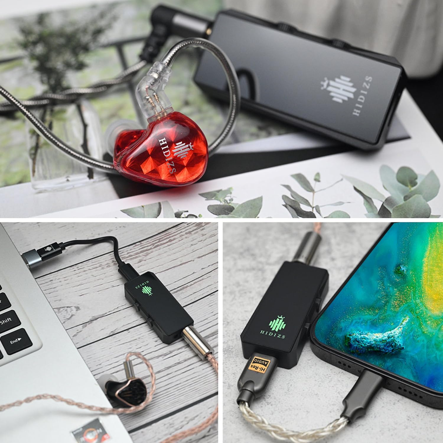 S9 Pro Plus Martha USB C DAC Dongle, amplificador DAC portátil, BAL 0.173 in, SE 0.138 in, control de volumen, 6 opciones de filtro, compatible con Windows/Mac/Android/iOS, azul
