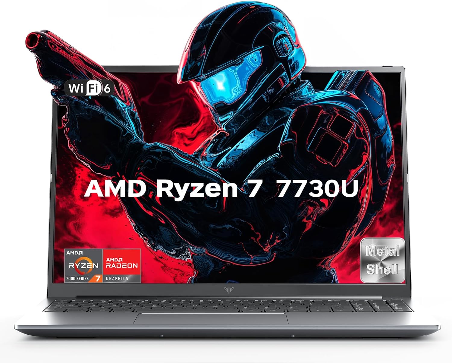 Laptop para juegos 2026 con procesador AMD Ryzen 7 7730U de 8 núcleos (hasta 4.5 GHz, 16 GB DDR4 RAM 512 GB SSD, gráficos AMD Radeon, WiFi pantalla IPS de 6,15.6 pulgadas, cámara web