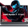 Laptop para juegos 2026 con procesador AMD Ryzen 7 7730U de 8 núcleos (hasta 4.5 GHz, 16 GB DDR4 RAM 512 GB SSD, gráficos AMD Radeon, WiFi pantalla IPS de 6,15.6 pulgadas, cámara web