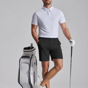 COOFANDY Men's Casual Shorts 7" Stretch Golf Shorts with 4 Pockets Quick Dry Lightweight Shorts Dress for Hiking Work