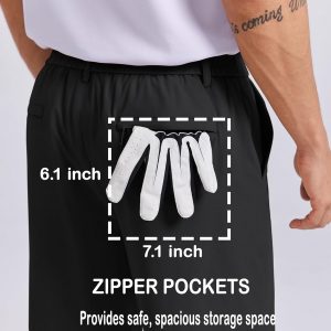 COOFANDY Men's Casual Shorts 7" Stretch Golf Shorts with 4 Pockets Quick Dry Lightweight Shorts Dress for Hiking Work