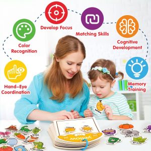 Libro Ocupado Montessori de Clasificación de Colores para Niños Pequeños de 2 a 4 años, Actividades Educativas de Aprendizaje Preescolar para Niños, Juegos Sensoriales de Habilidad Motora Fina