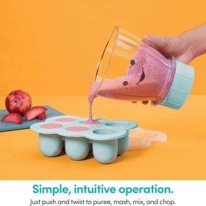 NutriBullet NBY-50100 Baby Complete Food-Making System, 32-Oz, White, Blue, Clear