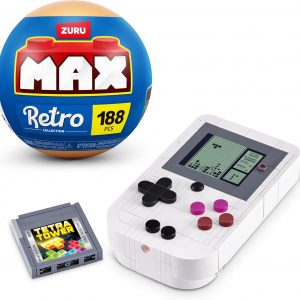 MAX Build More Premium Retro Series 2 2 Pack (Camera & Handheld Game Console) by ZURU – Novelty Unboxing Toy & Building Brick Collectible Minis with up to 188 Pieces