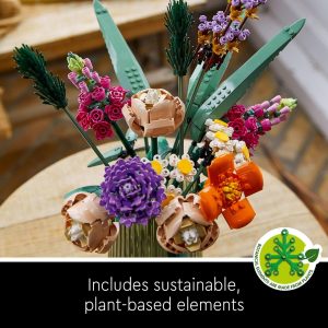 LEGO Botanicals Juego de Construcción Ramo de Flores - Flores Artificiales para Decoración del Hogar y Exhibición, Edades 18+ - Pequeñas Flores Falsas para Mesa, Escritorio, Oficina - Regalo para