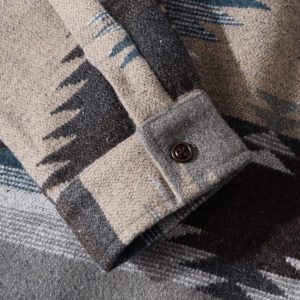 VIEWON Men's Casual Print Button Down Long Sleeve Lightweight Lapel Western Shacket Jacket Coat