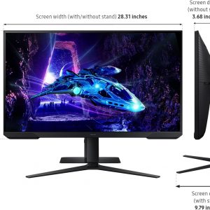 Samsung Monitor de juegos Odyssey G3 (G30D) de 32 pulgadas serie FHD, 1ms, 180Hz, AMD FreeSync, soporte ajustable, Black Equalizer, Virtual Aim Point, Eye Saver Mode, sin parpadeo, LS32DG302ENXZA