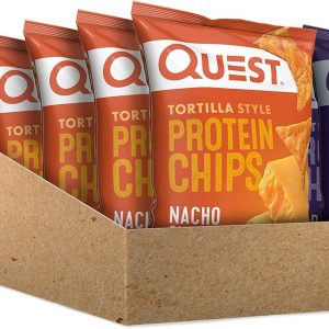 Quest Nutrition Tortilla Style Protein Chips Variety Pack, Chili Lime, Nacho Cheese, Loaded Taco, Low Carb, High Protein, Gluten Free, 1.1 oz (Pack of 12)