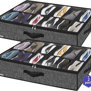 Onlyeasy - Organizador plegable y transpirable con ventana grande transparente para el hogar, bolsas de almacenamiento para ropa, sábanas y edredones