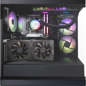 iBUYPOWER Y40 PRO Black Gaming PC Desktop Computer AMD Ryzen 9 7900X CPU, NVIDIA GeForce RTX 5070Ti 16GB GPU, 32GB DDR5 RGB 5200MHz RAM, 2TB NVMe SSD, Windows 11 Home, Keyboard, Mouse - Y40BA9N57T01