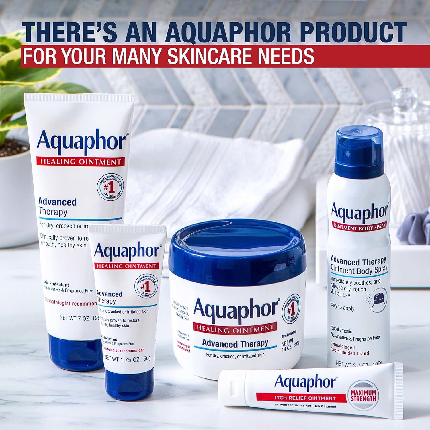 Aquaphor Healing Ointment, Advanced Therapy Skin Protectant, Dry Skin Body Moisturizer, Multi-Purpose Healing Ointment, For Dry, Cracked Skin & Minor Cuts & Burns, 14 Oz Jar (Pack of 12)