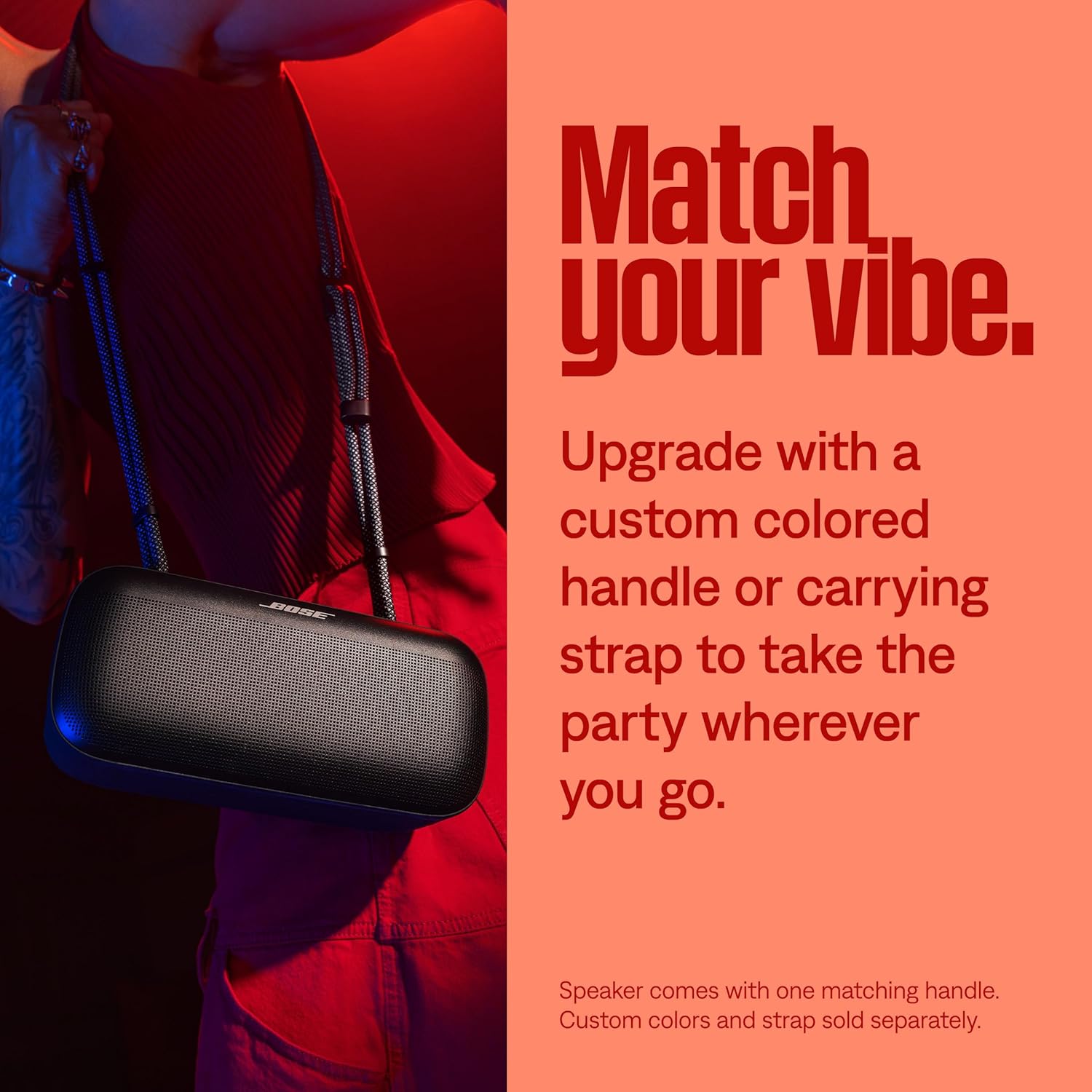 Bose SoundLink Max Bluetooth Speaker - Portable Wireless Party Speaker, IP67 Waterproof, Rope Handle, Up to 20 Hours of Playtime, USB-C, Built-in 3.5mm AUX Input, Black