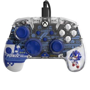 PDP REALMz Wired Xbox Controller Licensed for Series X|S, Xbox One, Windows 10/11 PC, LED Lighting Collectible Sonic Superstars, Programmable Buttons/Triggers, PC Control Hub App: Sonic Speed
