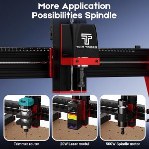 Twotrees TTC450 Pro CNC Router Machine with NEMA 23 Closed-Loop Stepper Motor 3.5" Touch Screen ,Upgraded 3 Axis Engraver Machine, Engraving Milling Machine for Wood Acrylic Aluminum Carving Cutting